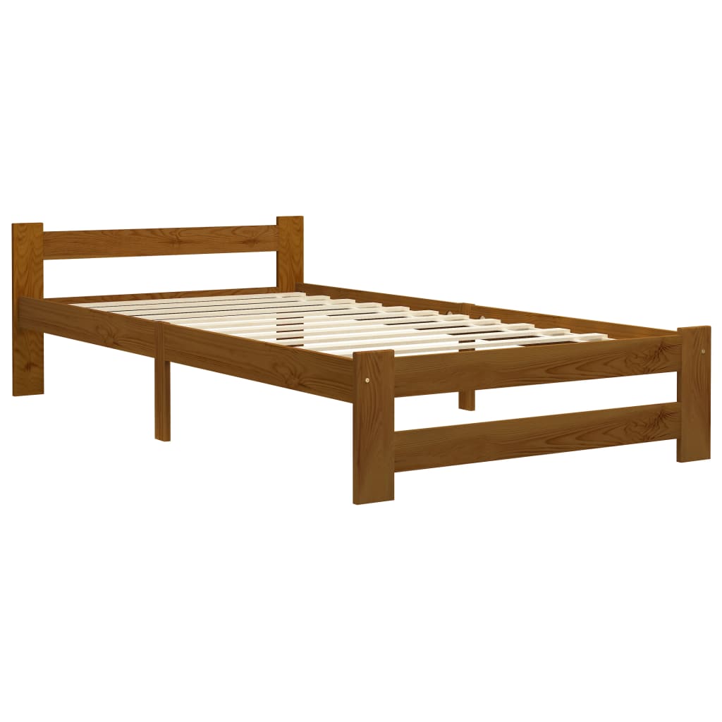 Bed Frame | Honey brown | Solid pine wood, plywood | Single | Durable