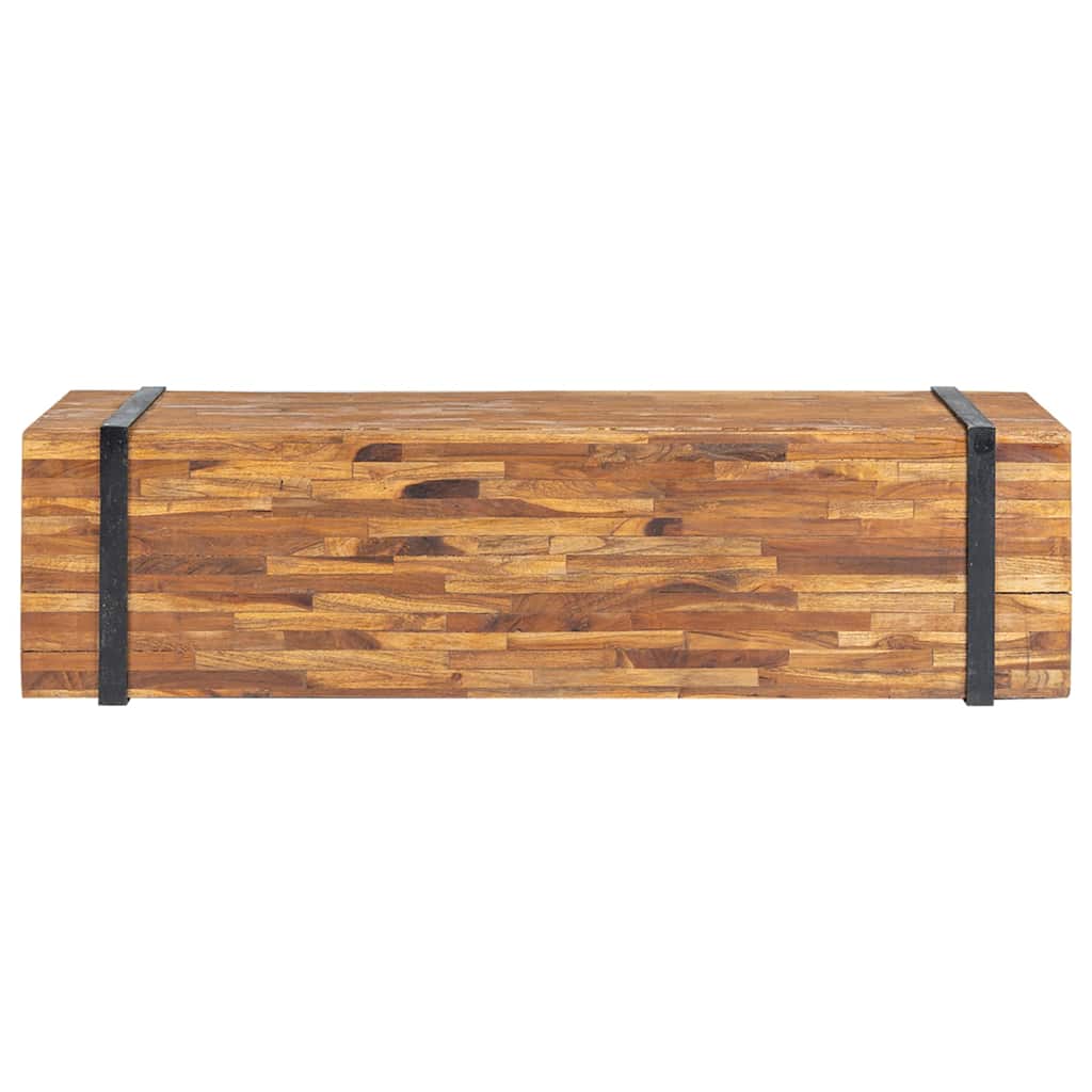 326173 vidaXL TV Stand 110x30x32,5 cm Solid Teak Wood