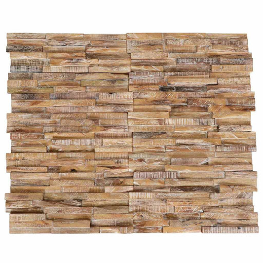 326177 vidaXL 3D Wall Cladding Panels 10 pcs 1,01 m² Solid Teak Wood