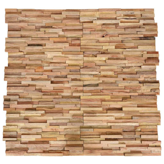 326178 vidaXL 3D Wall Cladding Panels 10 pcs 1,08 m² Solid Teak Wood