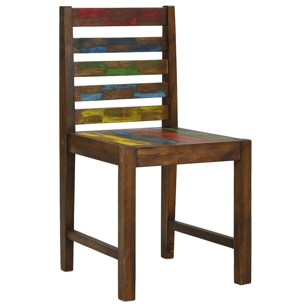 vidaXL Dining Chairs 2 pcs Solid Reclaimed Wood