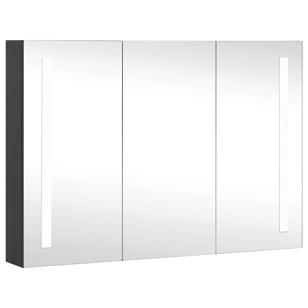 325544 vidaXL LED Bathroom Mirror Cabinet 89x14x62 cm