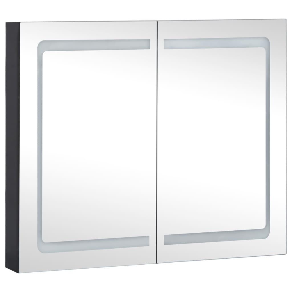 vidaXL LED Bathroom Mirror Cabinet 80x12.2x68 cm