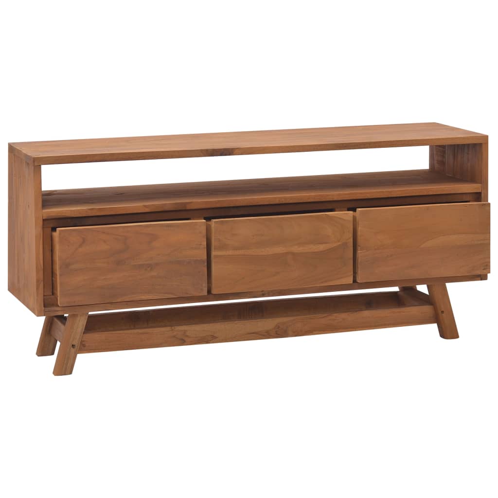 vidaXL TV Cabinet 110x30x50 cm Solid Teak Wood