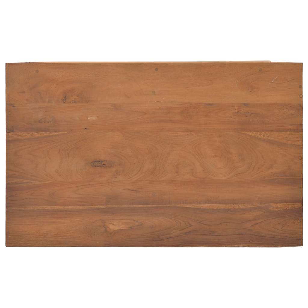 326130 vidaXL TV Cabinet with Wheels 80x50x42 cm Solid Teak Wood