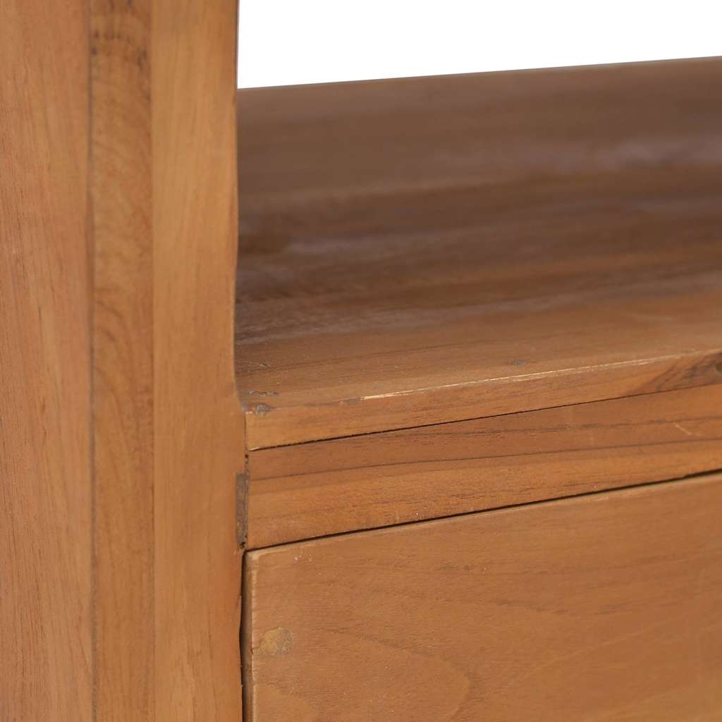 326130 vidaXL TV Cabinet with Wheels 80x50x42 cm Solid Teak Wood