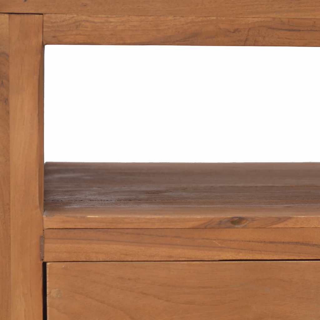 326130 vidaXL TV Cabinet with Wheels 80x50x42 cm Solid Teak Wood