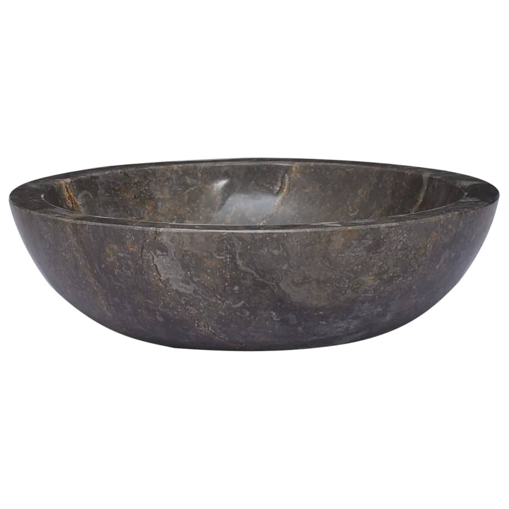 vidaXL Sink Grey Ø40x12 cm Marble