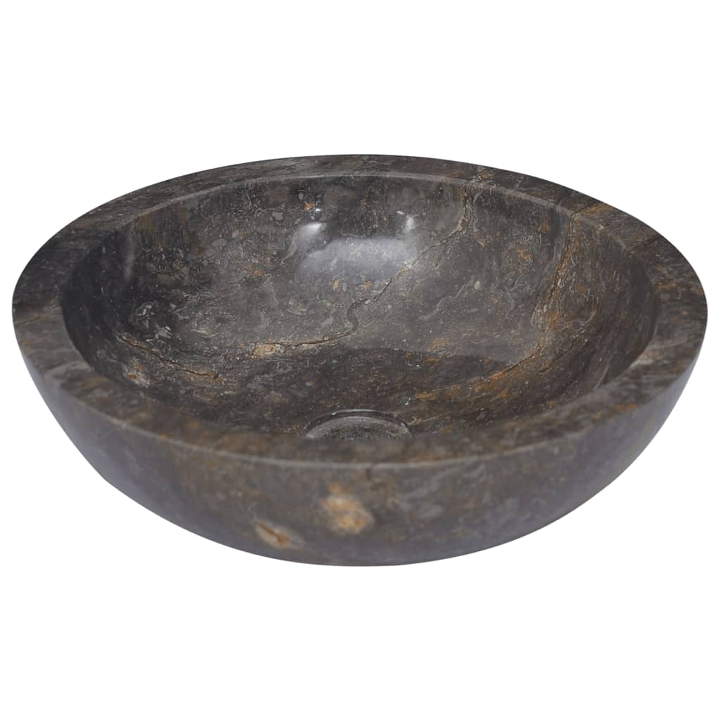 vidaXL Sink Grey Ø40x12 cm Marble