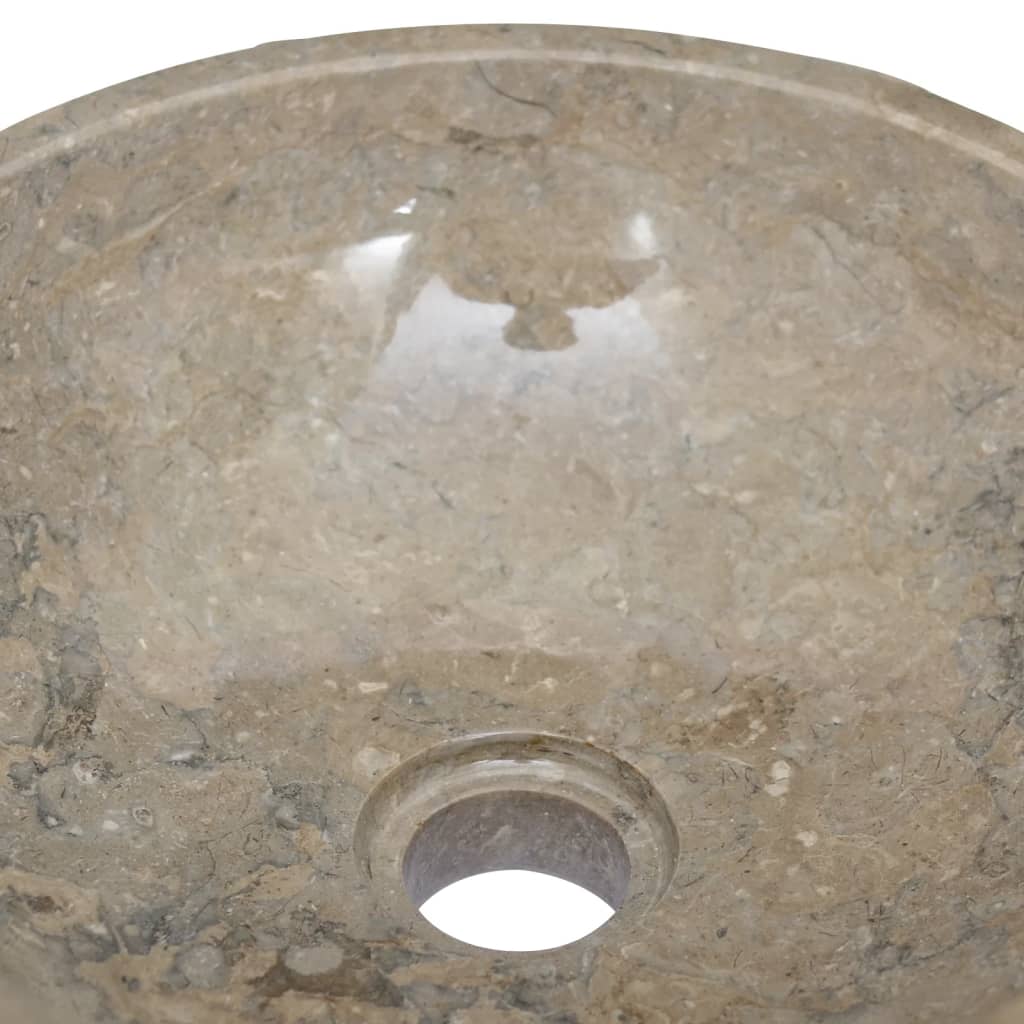 vidaXL Sink Grey Ø40x12 cm Marble