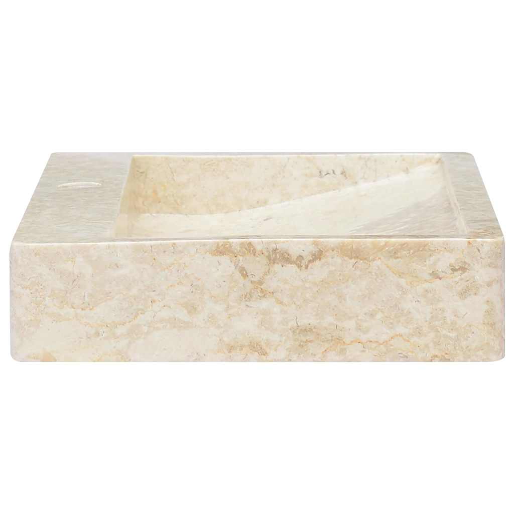 149159 vidaXL Sink Cream 58x39x10 cm Marble