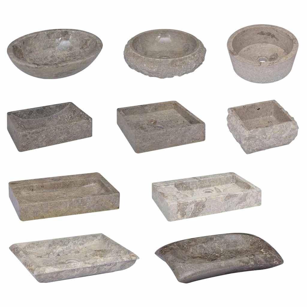 149161 vidaXL Sink Grey 58x39x10 cm Marble