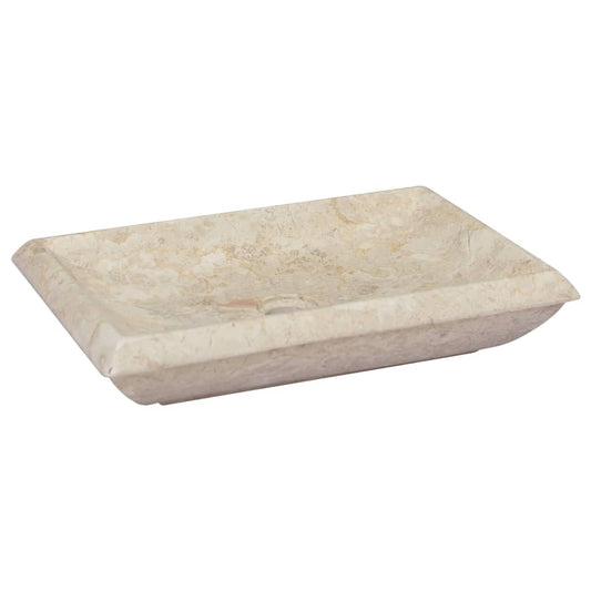 vidaXL Sink Cream 50x35x10 cm Marble