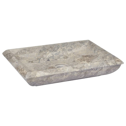 vidaXL Sink Grey 50x35x10 cm Marble