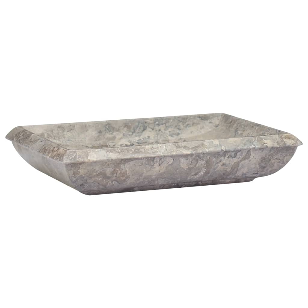 vidaXL Sink Grey 50x35x10 cm Marble