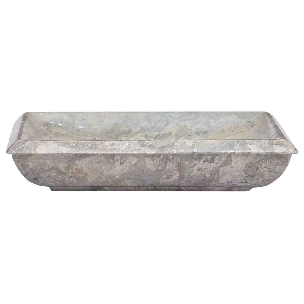 149164 vidaXL Sink Grey 50x35x10 cm Marble