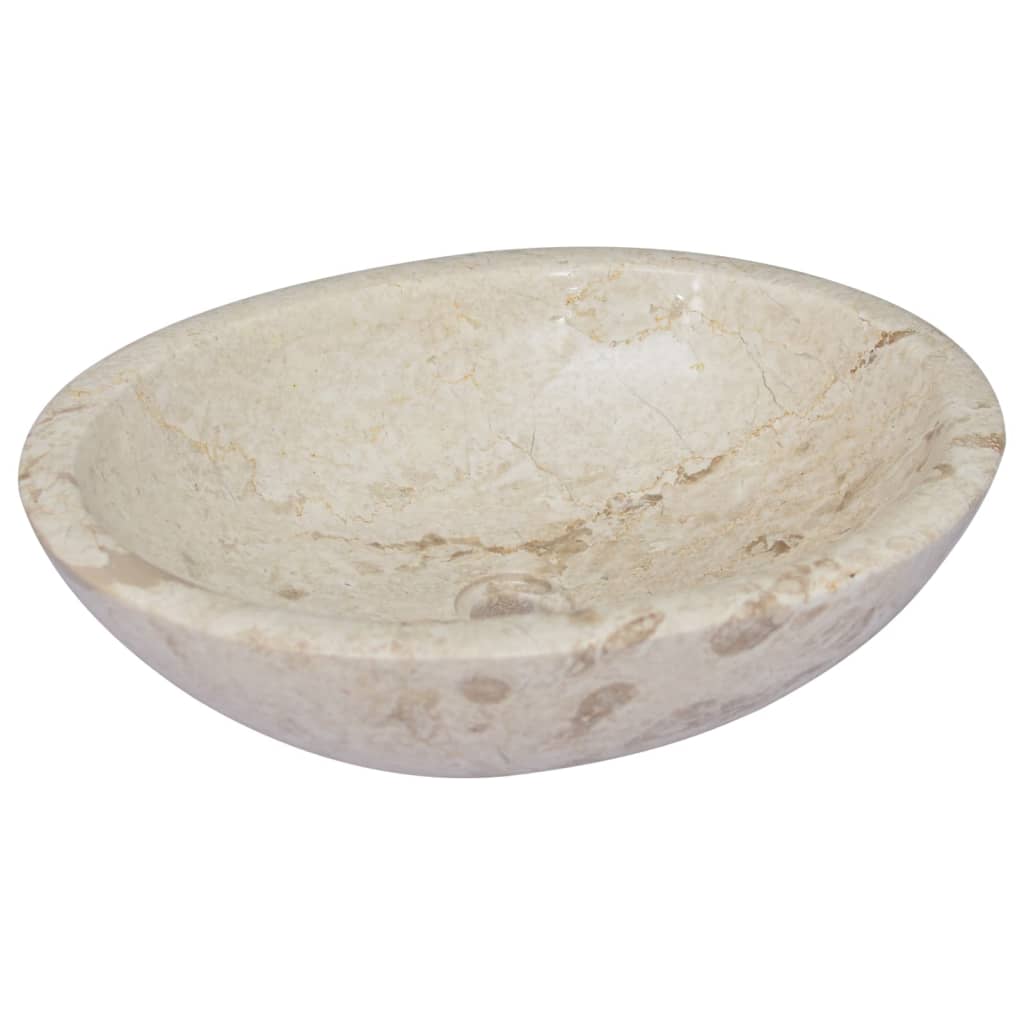 vidaXL Sink Cream 53x40x15 cm Marble