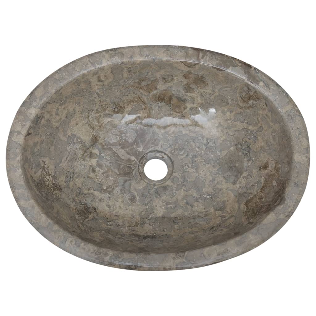 vidaXL Sink Grey 53x40x15 cm Marble