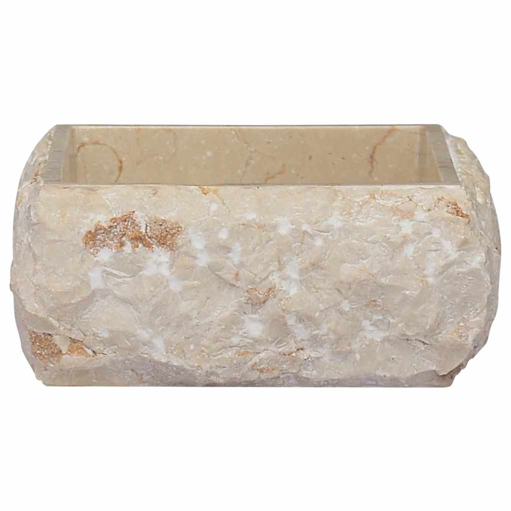 vidaXL Sink Cream 30x30x13 cm Marble