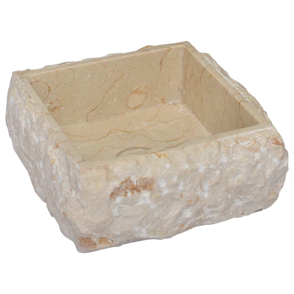 vidaXL Sink Cream 30x30x13 cm Marble