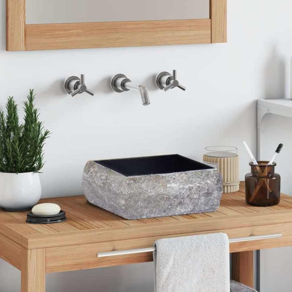 Sink Black 30x30x13 cm Marble