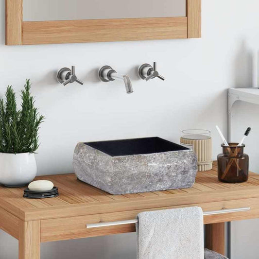 Sink Black 30x30x13 cm Marble