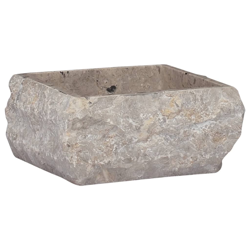 vidaXL Sink Grey 30x30x13 cm Marble