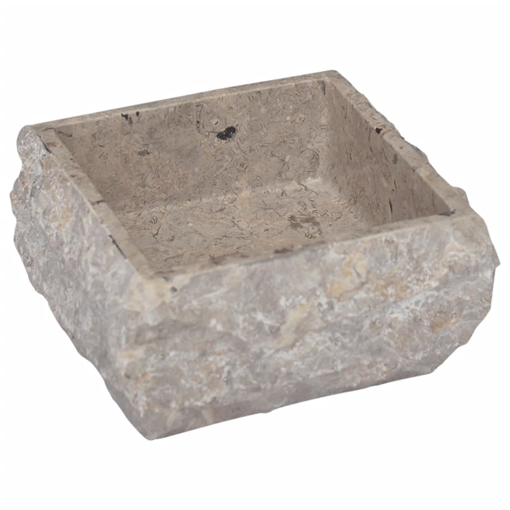 vidaXL Sink Grey 30x30x13 cm Marble