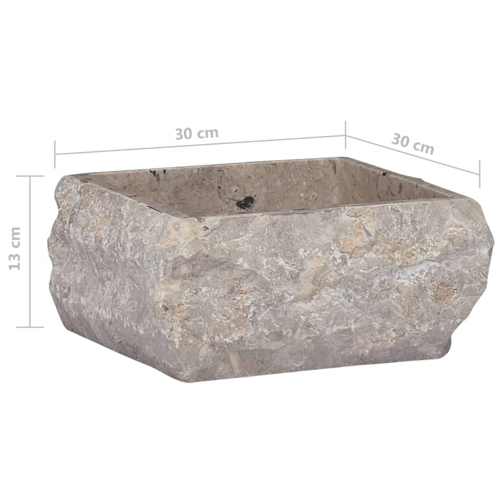 vidaXL Sink Grey 30x30x13 cm Marble