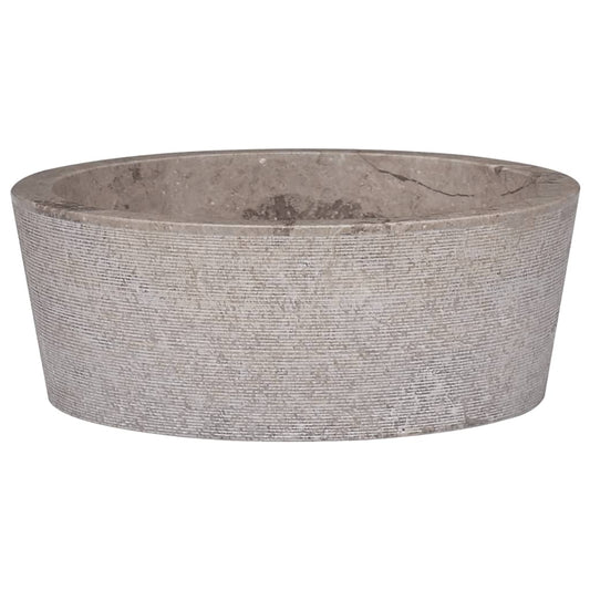 vidaXL Sink Grey Ø40x15 cm Marble