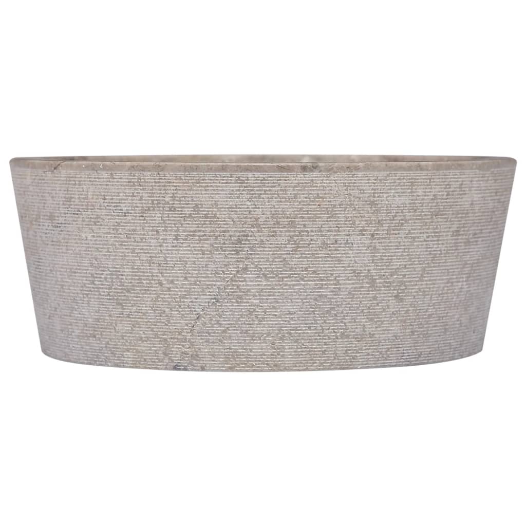 vidaXL Sink Grey Ø40x15 cm Marble