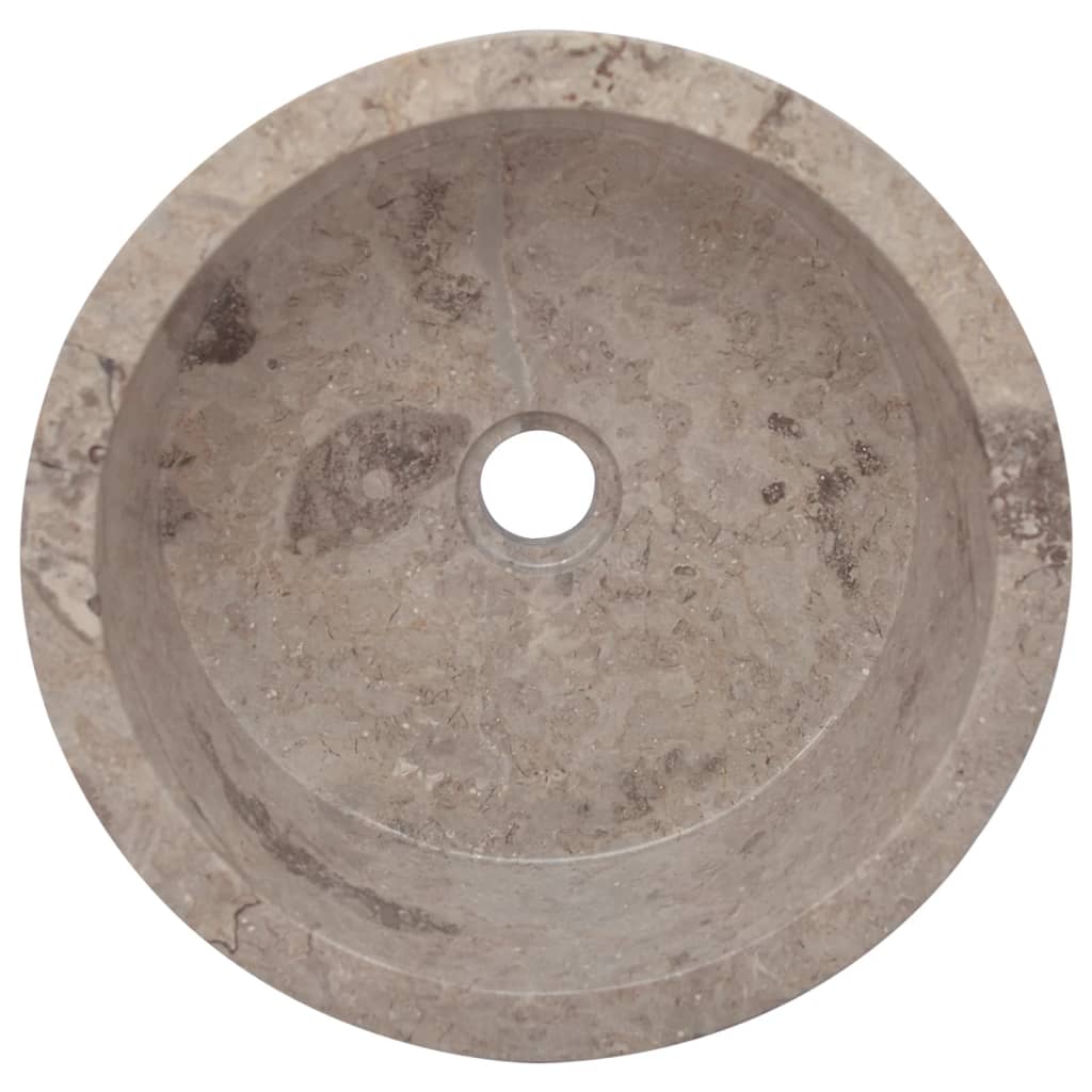 vidaXL Sink Grey Ø40x15 cm Marble