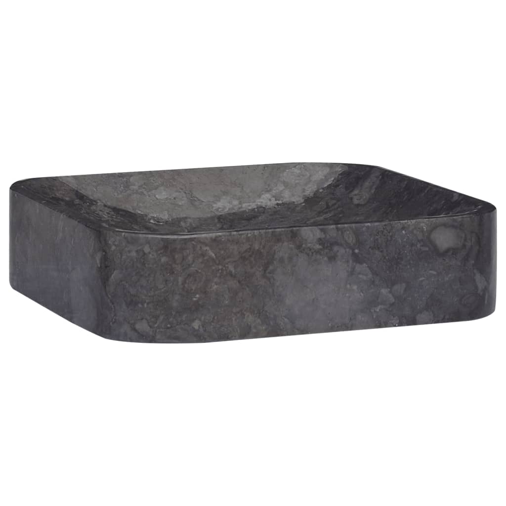 vidaXL Sink Black 40x40x10 cm Marble