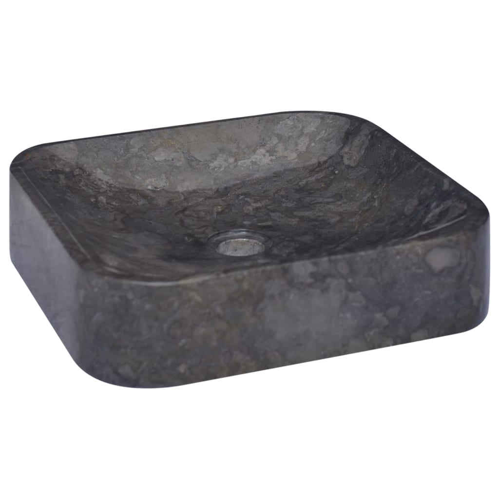 vidaXL Sink Black 40x40x10 cm Marble