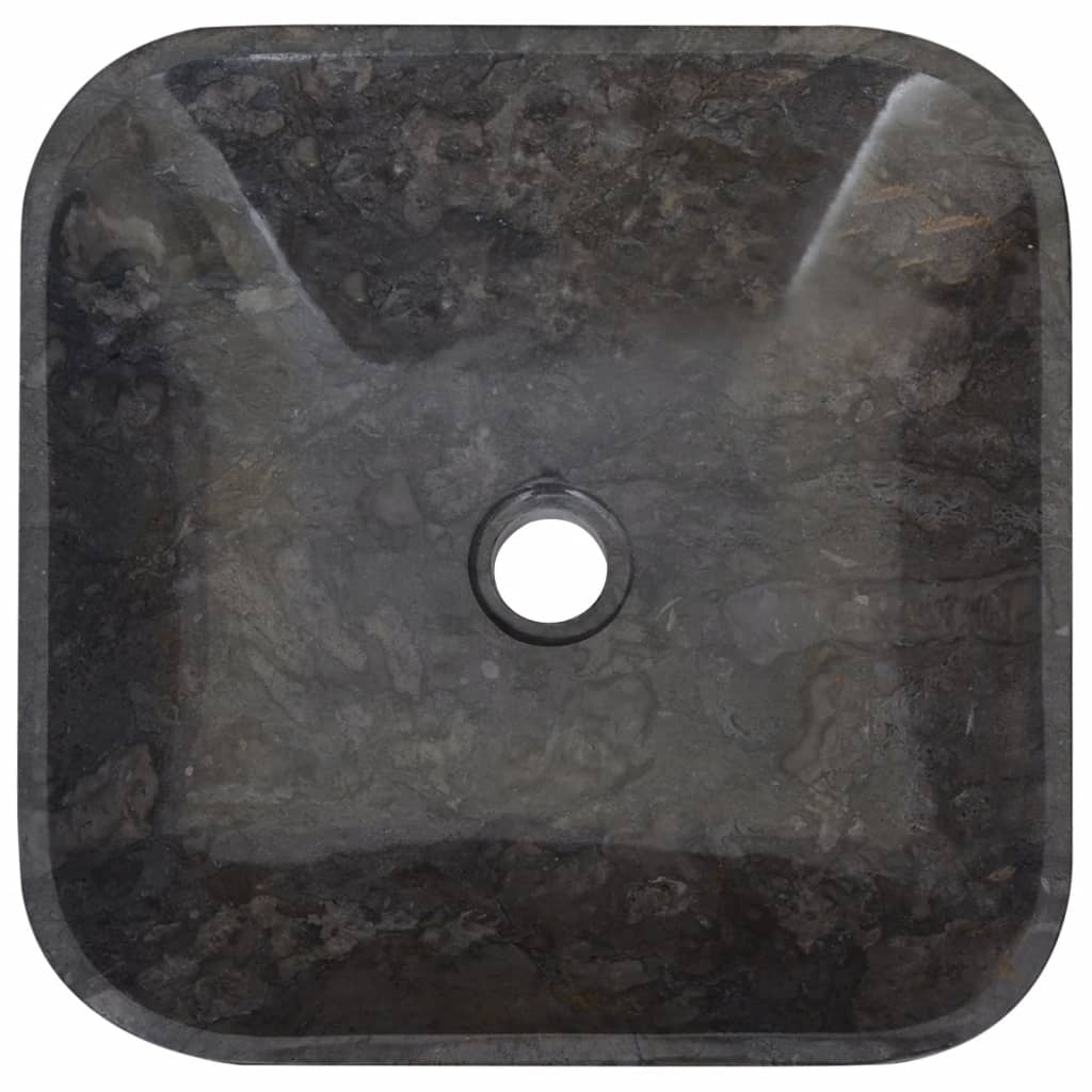 vidaXL Sink Black 40x40x10 cm Marble