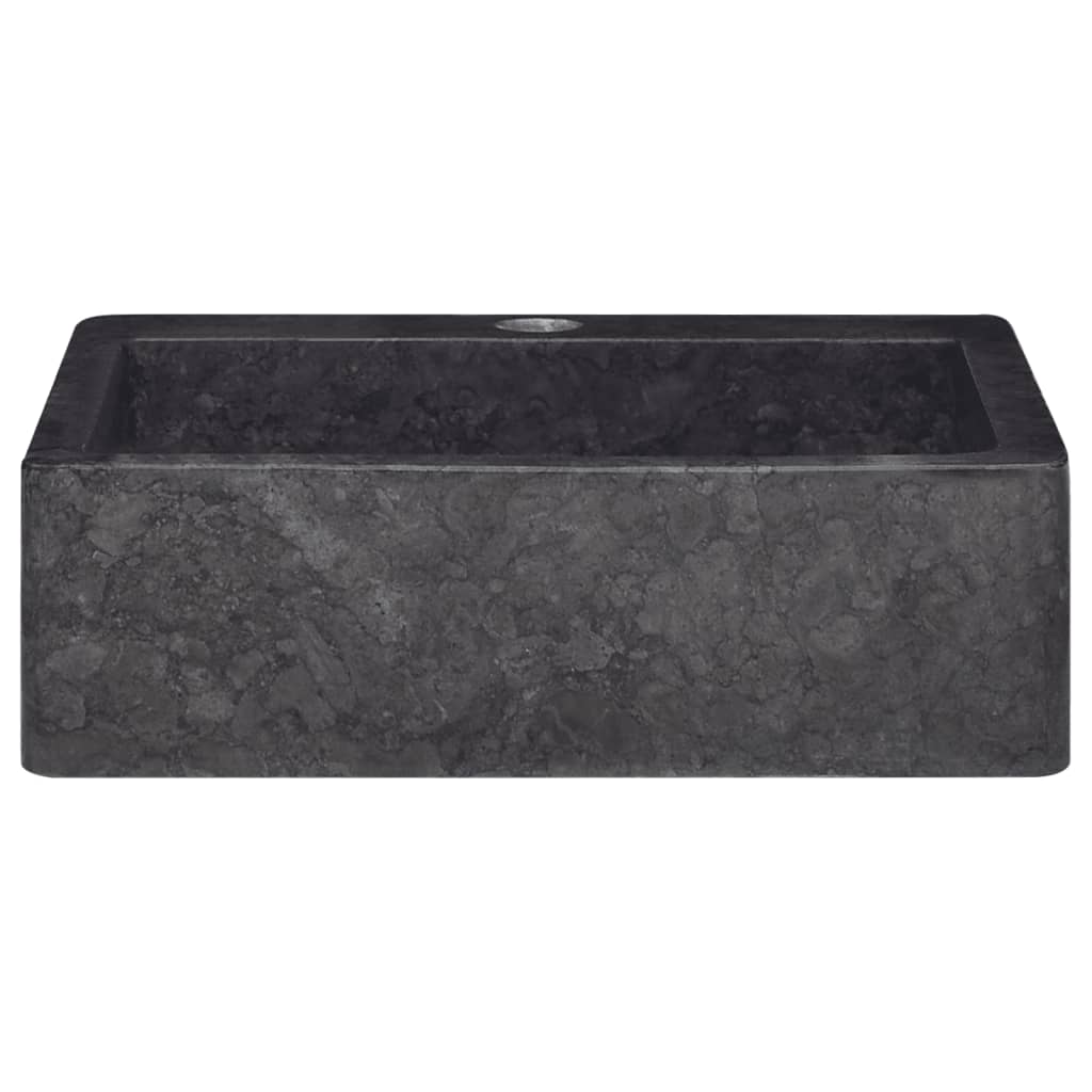 vidaXL Sink Black 40x40x12 cm Marble