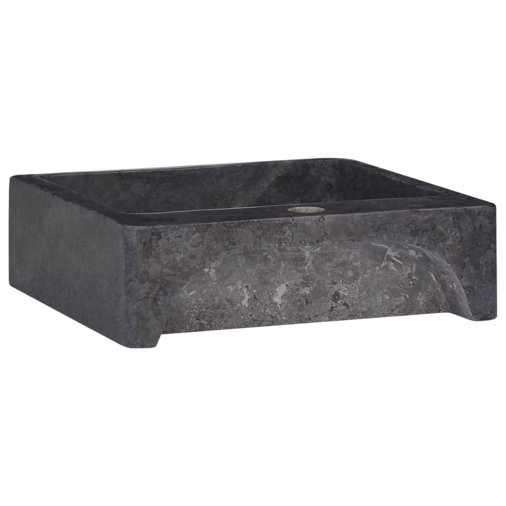 vidaXL Sink Black 40x40x12 cm Marble