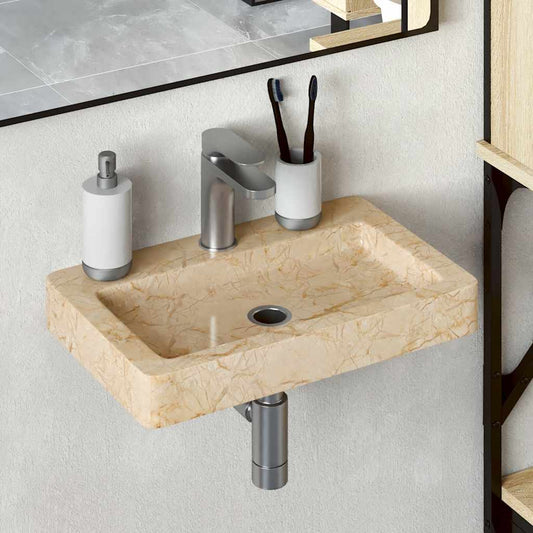 Sink Cream 38x24x6.5 cm Marble