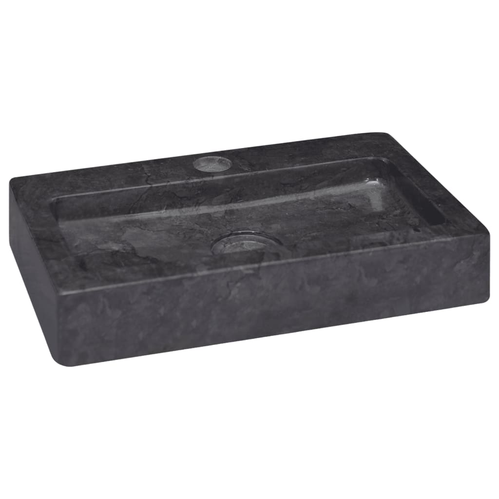 vidaXL Sink Black 38x24x6.5 cm Marble