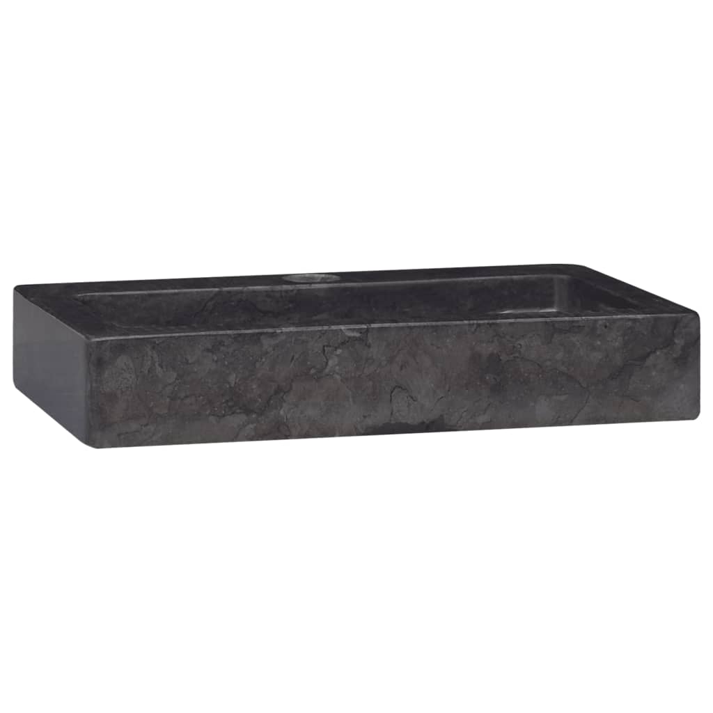 vidaXL Sink Black 38x24x6.5 cm Marble