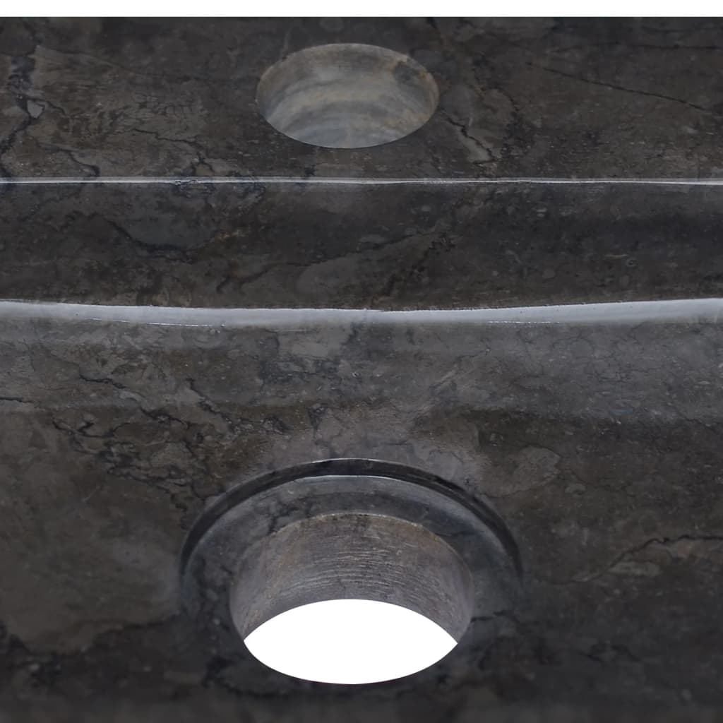 vidaXL Sink Black 38x24x6.5 cm Marble