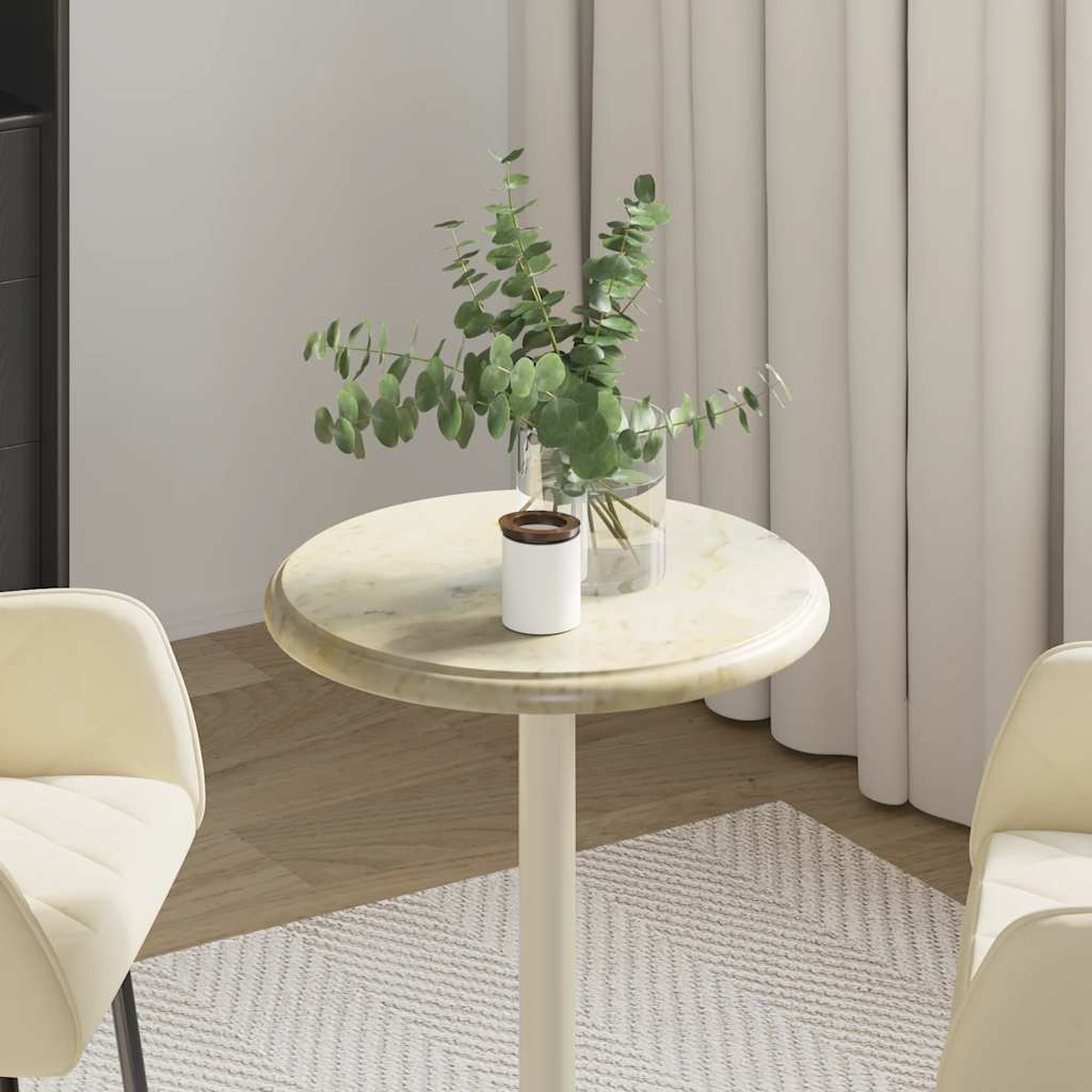 Table Top Cream Ø40x2.5 cm Marble