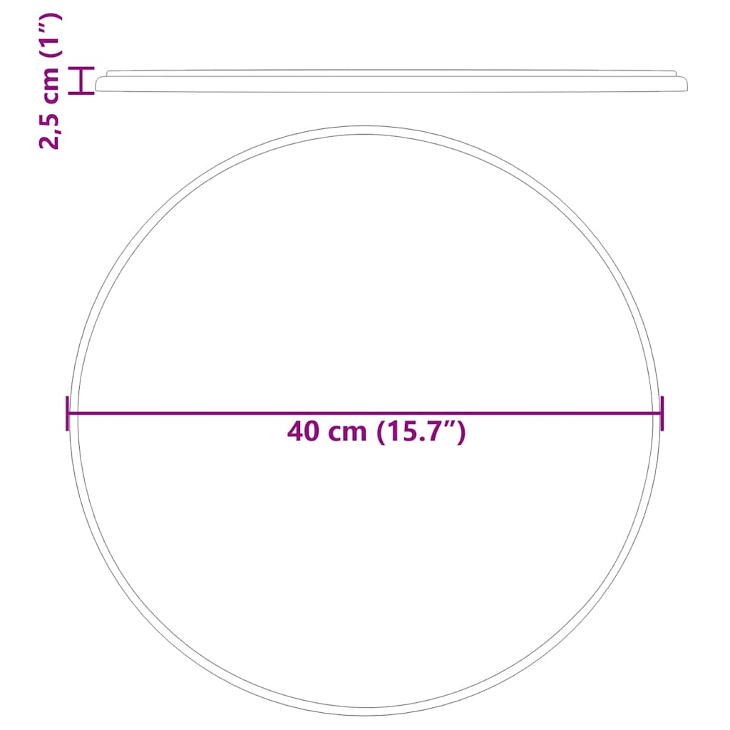 Table Top Cream Ø40x2.5 cm Marble