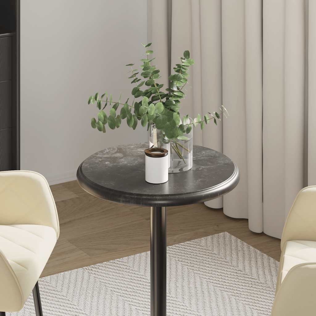 Table Top Black Ø40x2.5 cm Marble