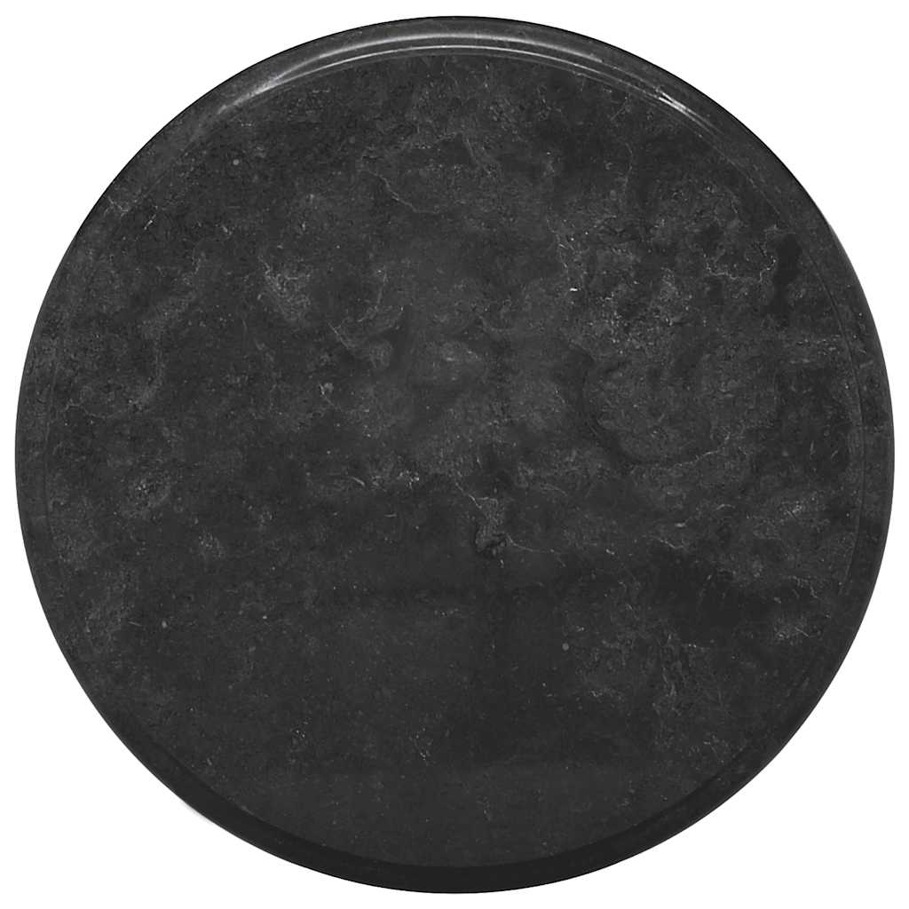 Table Top Black Ø40x2.5 cm Marble