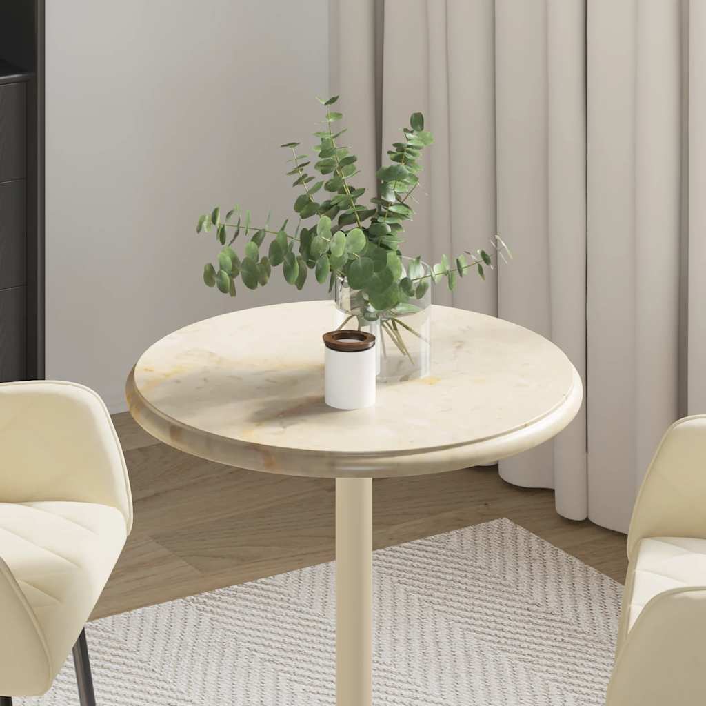 Table Top Cream Ø50x2.5 cm Marble