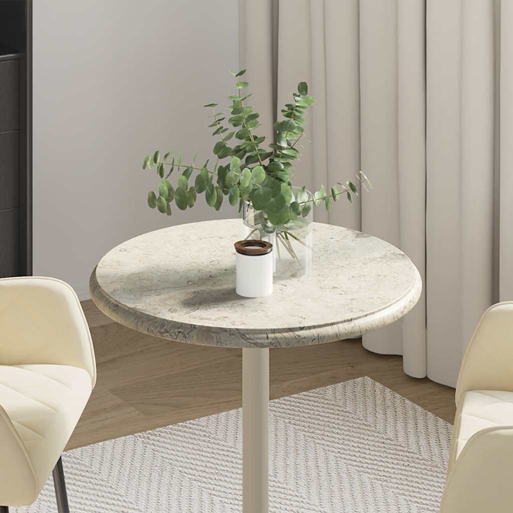 Table Top Grey Ø50x2.5 cm Marble