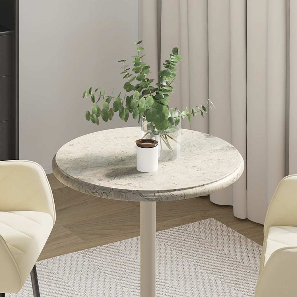 Table Top Grey Ø50x2.5 cm Marble