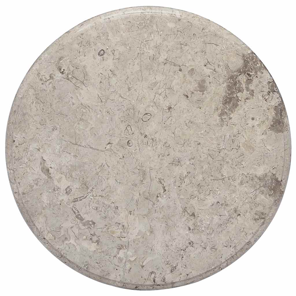149194 vidaXL Table Top Grey Ø50x2,5 cm Marble