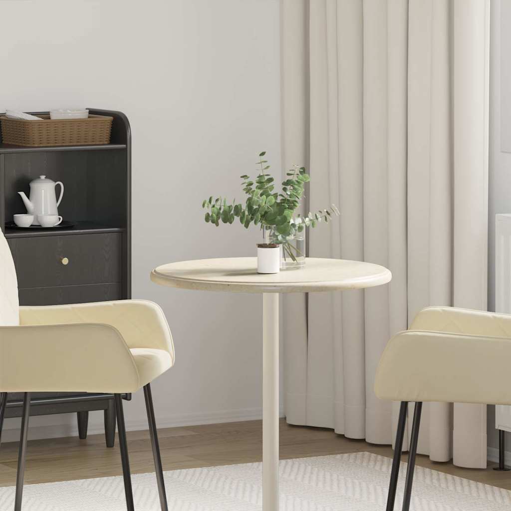 Table Top Cream Ø60x2.5 cm Marble